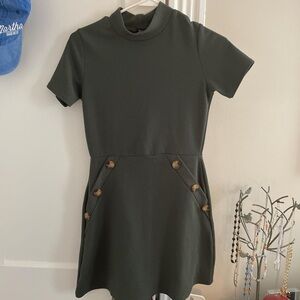 Boohoo Olive Green Dress